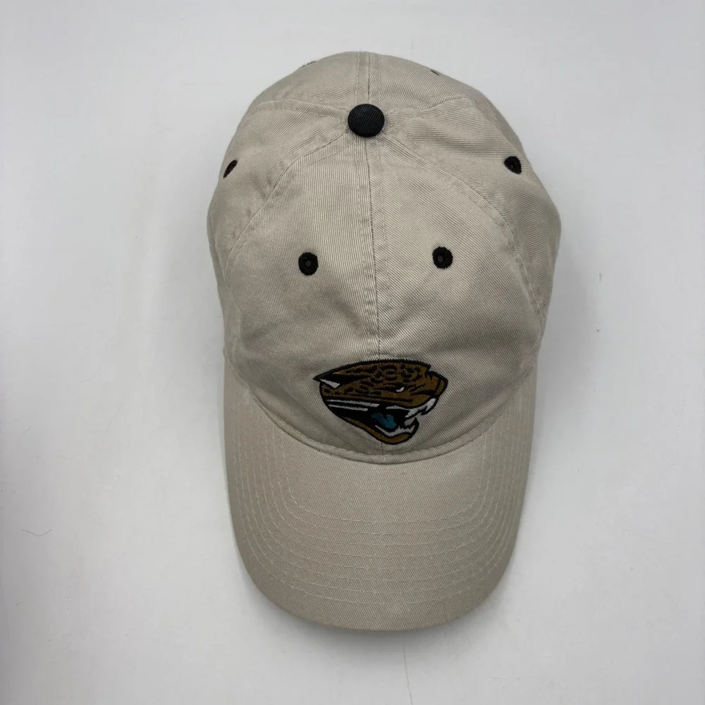 Jacksonville Jaguars Football Cap‎ Khaki Embroidered Logo Adjustable Strap Men